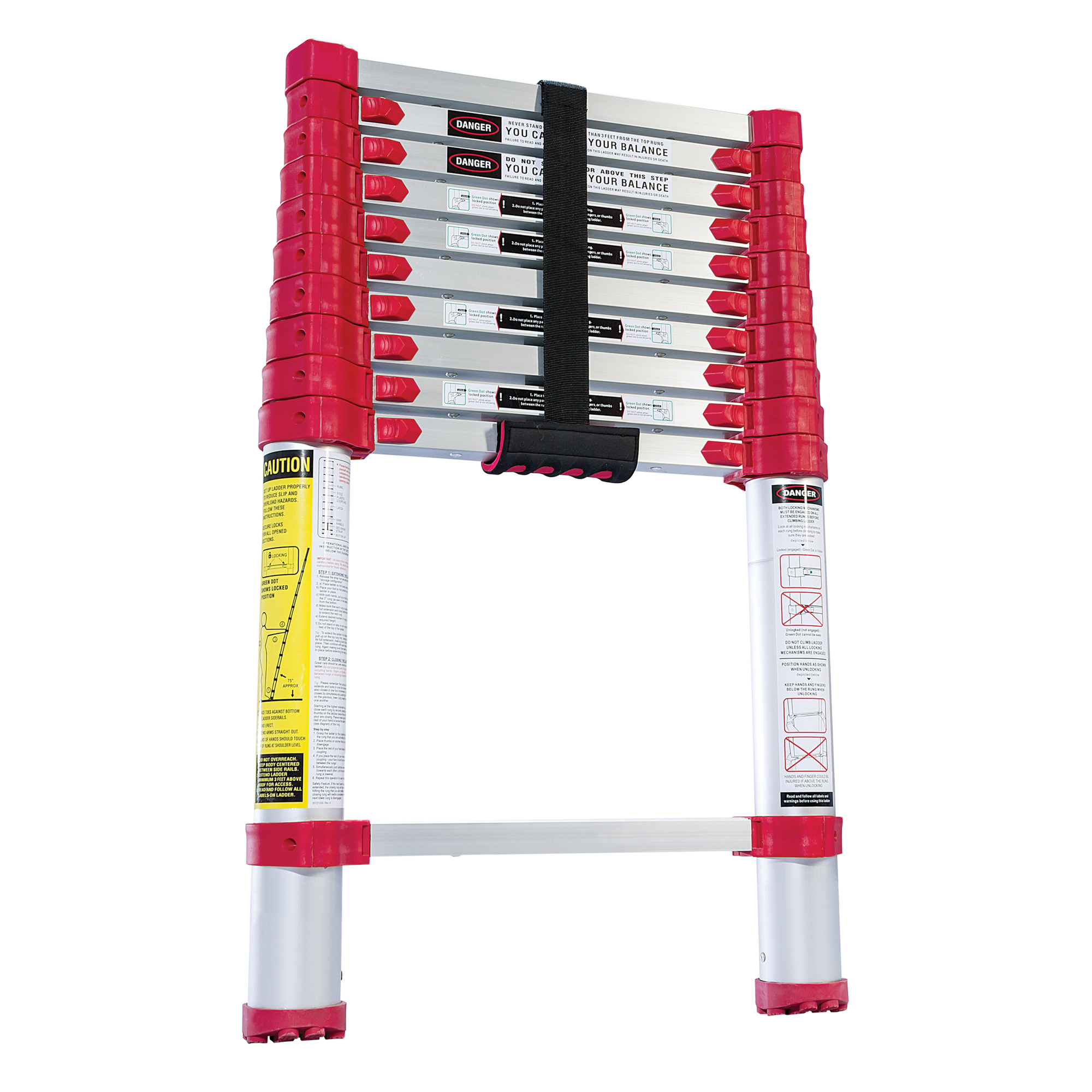 Vestil Aluminum Telescoping Ladder - 126in., 225-Lb. Capacity, Model# TLAD-10